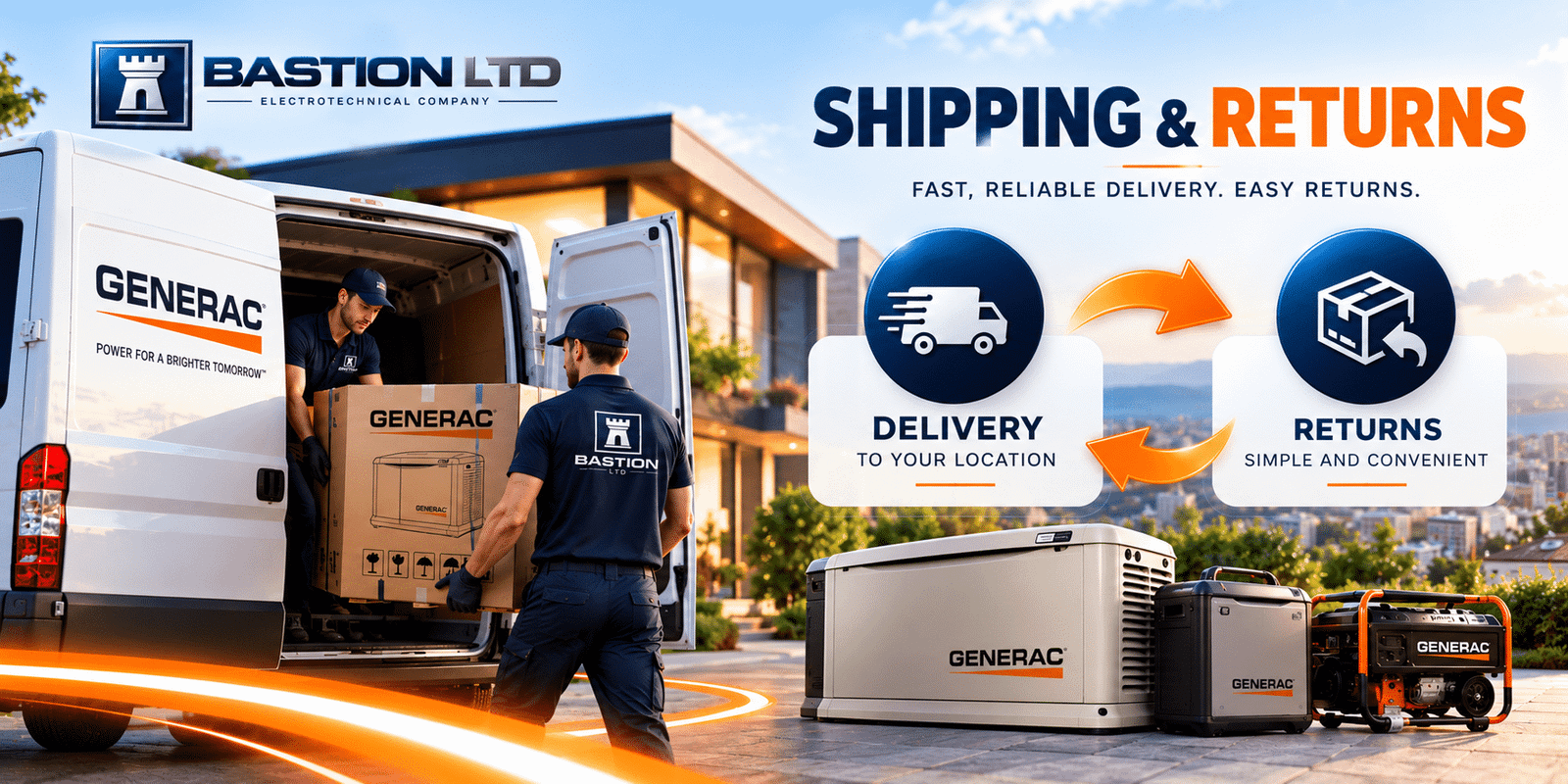 Delivery and returns — GENERAC, BASTION LTD