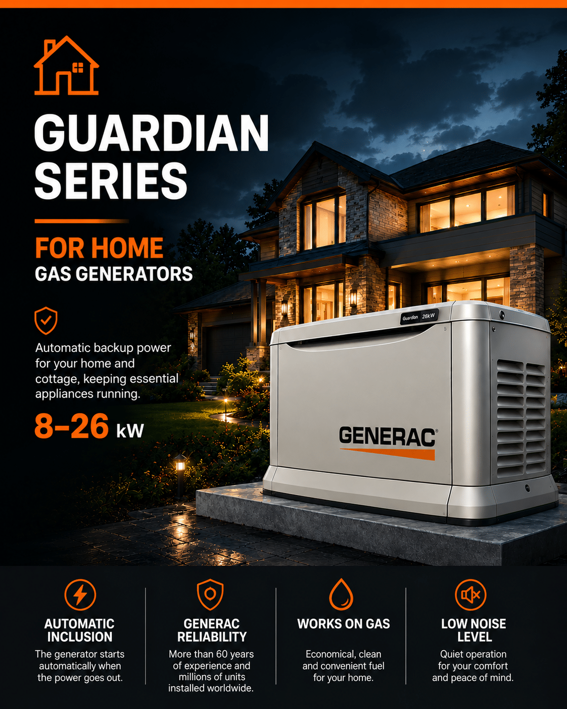 GENERAC Guardian generators for homes